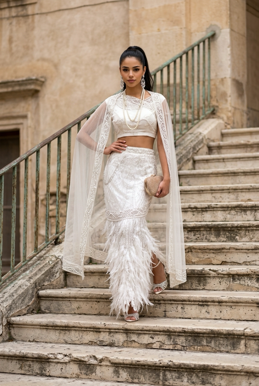 White Swan Saree