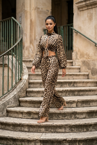 Leo-Pard trousers