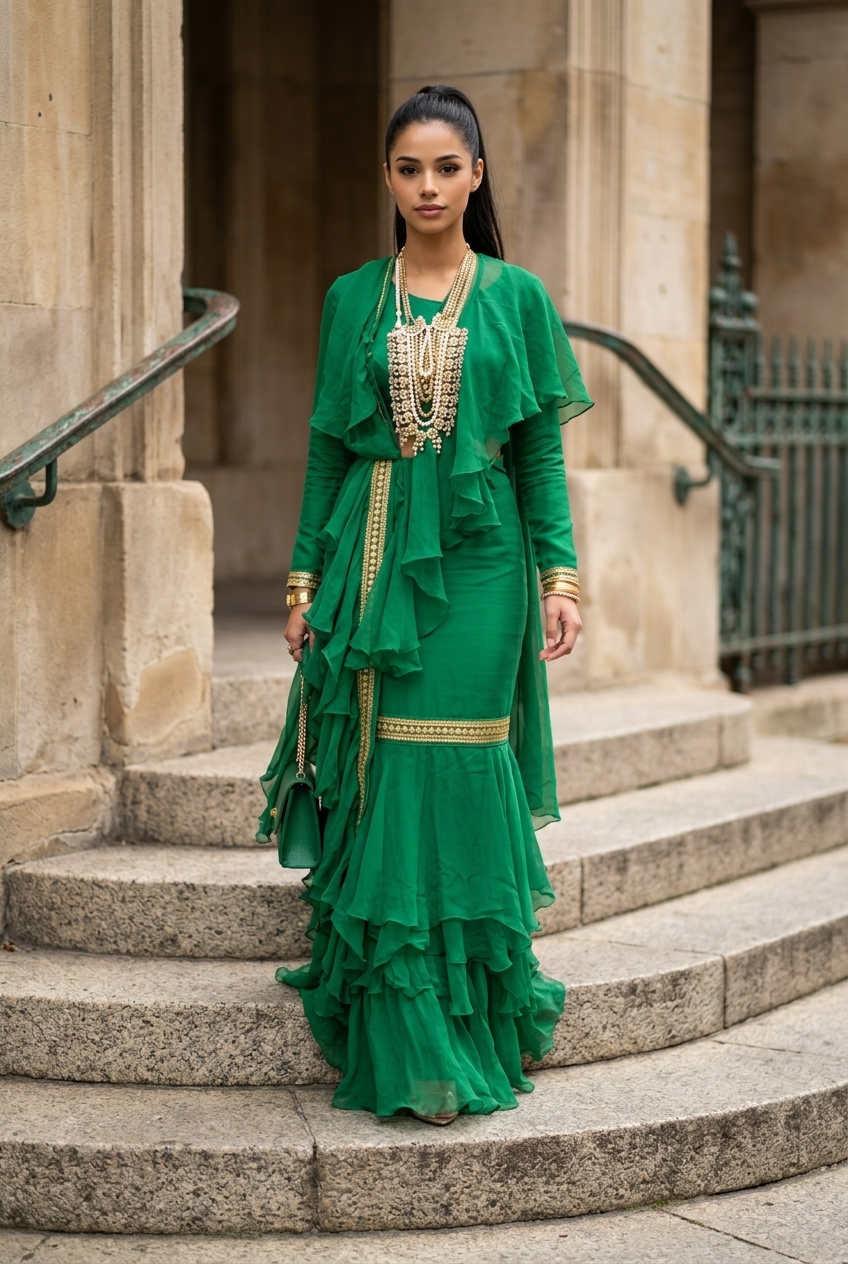 Senorita Ruffle Saree