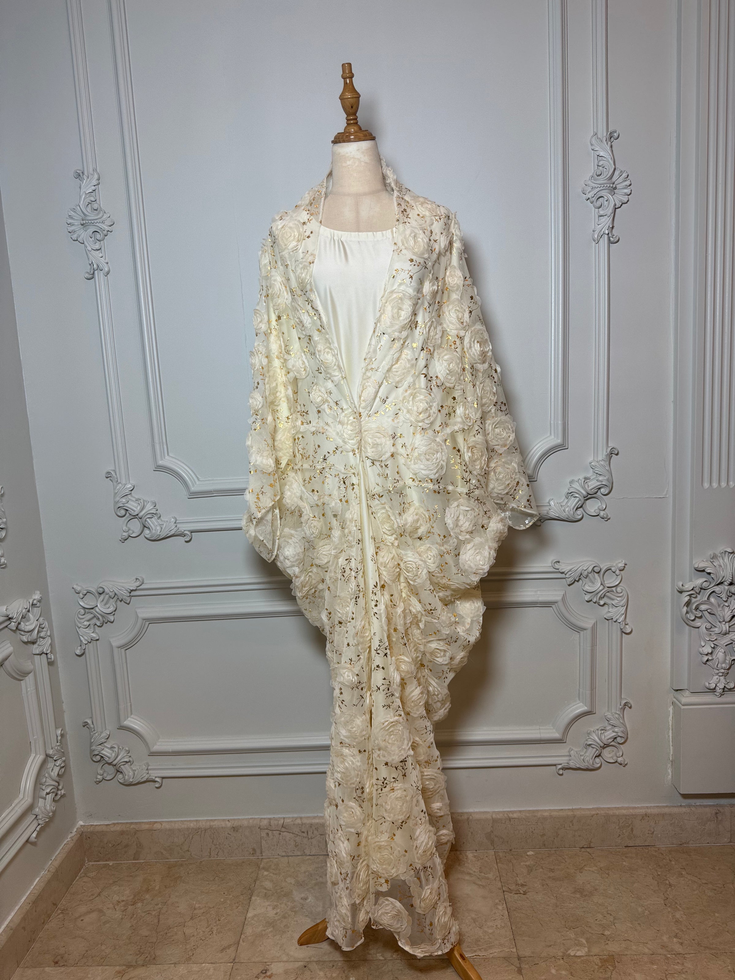 Creme Rose Fleur Kaftan Ramadhan collection