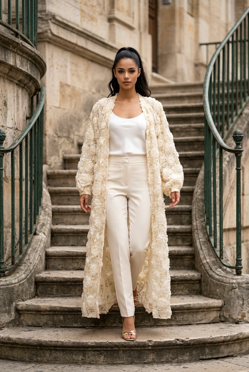 Cream Fleur Kimono